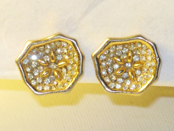 Boucles D'oreilles Clip étoile De Mer Argentées - Vintage Sans Marque - 5618