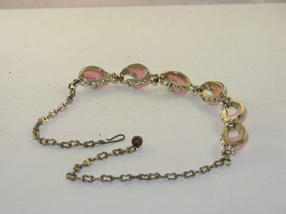 Vintage Light Pink Thermoset Necklace (N-2-1) - image 2