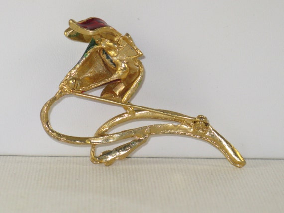 CLEARANCE SALE - Vintage Enamel Floral Lily Brooch Pin (B-4