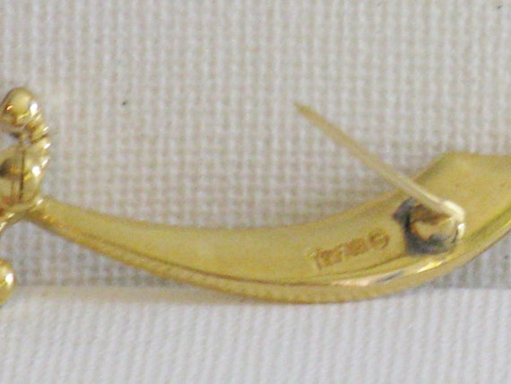 Crown Trifari Scimitar Sword Vintage Brooch Pin (… - image 3