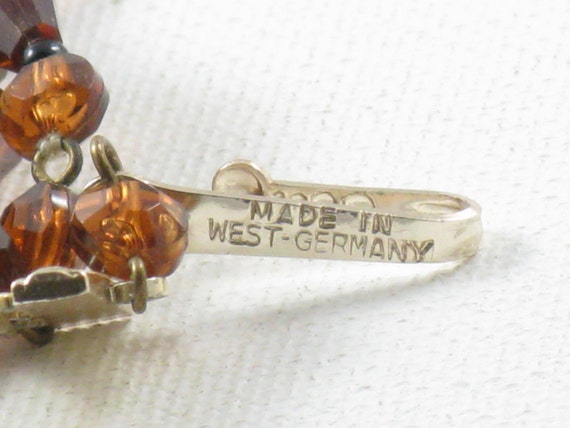 West Germany Vintage Faux Iridescent Crystal Trip… - image 5