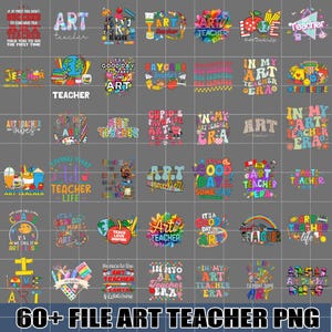 60+ Bundle Png Kunstlehrer, Kunstlehrer Png-Bundle, Boho Lehrer Png-Bundle, Lehrer Png-Bundle, Lehrer Wertschätzung Bundle, Lehrer Png
