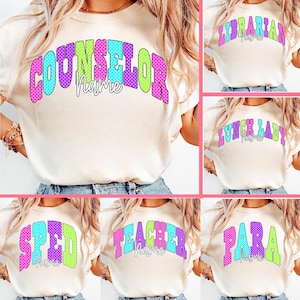 School Occupation PNG Bundle, Back to School Teacher Sped Para Counselor, Bright Neon Girly Png, Preppy First Day of School, Digital File