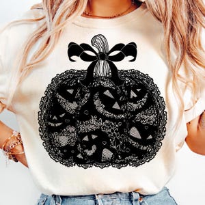 Schwarze Spitze Kürbis PNG, Halloween Kürbis Herbst png, Kürbis Saison png, Halloween png, Spitze Kürbis png, Kürbis png Girly