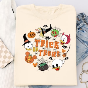 Trick Or Treat Huey Dewey Louie Witch Hazel PNG, Disney DuckTales Halloween Design, Disneyland Mickey&#39;s Not So Scary Party, Spooky Season