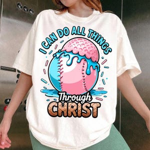 Philippians 4:13 Baseball Ice Cream Drip Stuff Boys Kids png,Baseball Sport Team Digital File Baseball Ice Cream Sprinkle Sublimation Design