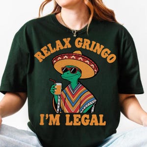 Relax gringo I&#39;m legal Lizard PNG File, Retro Mexican Lizard PNG, Relax Gringo I&#39;m Legal Digital Download