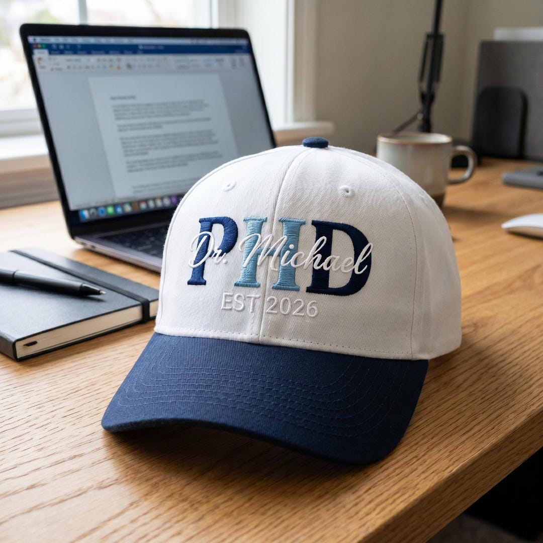Phd Graduation 2026 Gift, Custom Dr Michael Cap, Embroidered Academic ...