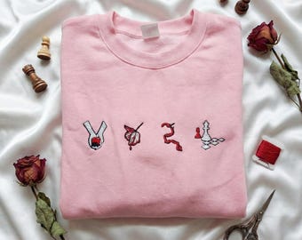 Book Cover Aesthetic Crewneck, TTS Embroidered Sweatshirt, Minimalist Book Shirt, Reader Aesthetic Gift