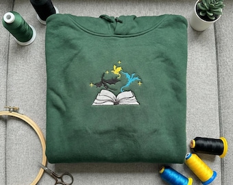 Fourth Wing Tiny Dragons Embroidered Sweatshirt, Basgiath War College Shirt, Dragon Rider Merch, Violet Sorrengail Xaden Riorson Gift