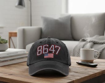 Embroidered FDT Washed Cap, Funny Liberal Hat, 86 47 Embroidered Dad Cap, Political Gift for Him Her, Foxtrot Delta Tango Cap