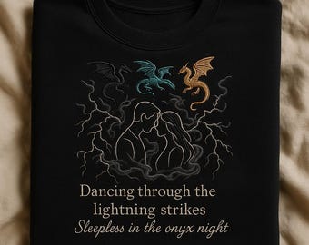 Fourth Wing Sweatshirt Embroidered, Xaden Riorson Violet Sorrengail, Opalite Lightning Onyx Shirt, Showgirl Music Lover Era