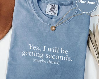Camiseta divertida con estampado de comida y colores acogedores® / Camiseta divertida para regalar a ella / Camiseta con estampado humorístico / Camiseta de regalo original / Regalo divertido para ella / Camiseta informal