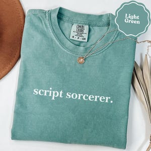 Script sorcerer comfort colors® shirt | programmer wizard gift | developer magic tee | coder shirt gift | funny gift for her | gift tshirt
