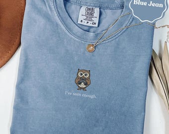 Camiseta divertida de búho Comfort Colors® / Camiseta de regalo para amantes de los animales / Camiseta con humor animal / Regalo divertido de animales / Regalo divertido para ella / Camiseta con idea de regalo