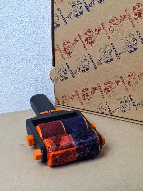WeaStamp Dual-Color Roller Stamp for Creative Packaging, Branding, and DIY Projects