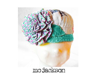 newborn hat | one of a kind | made from antique grandmother's flower garden quilt