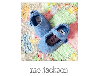 infant baby mary jane shoes handmade from wool felt