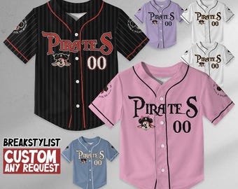 Personalisieren Sie Disney Pirates Collection Baseball Jersey Baseball Jersey, Custom Disney Pirates, Disney Cruise Shirt, Mickey und Freunde