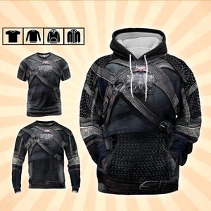 Cosplay Monster Hunter Armor Hoodie Shirt – Fan Costume for Halloween, Conventions | Nerdy Outfit for Gamers & Character Lovers