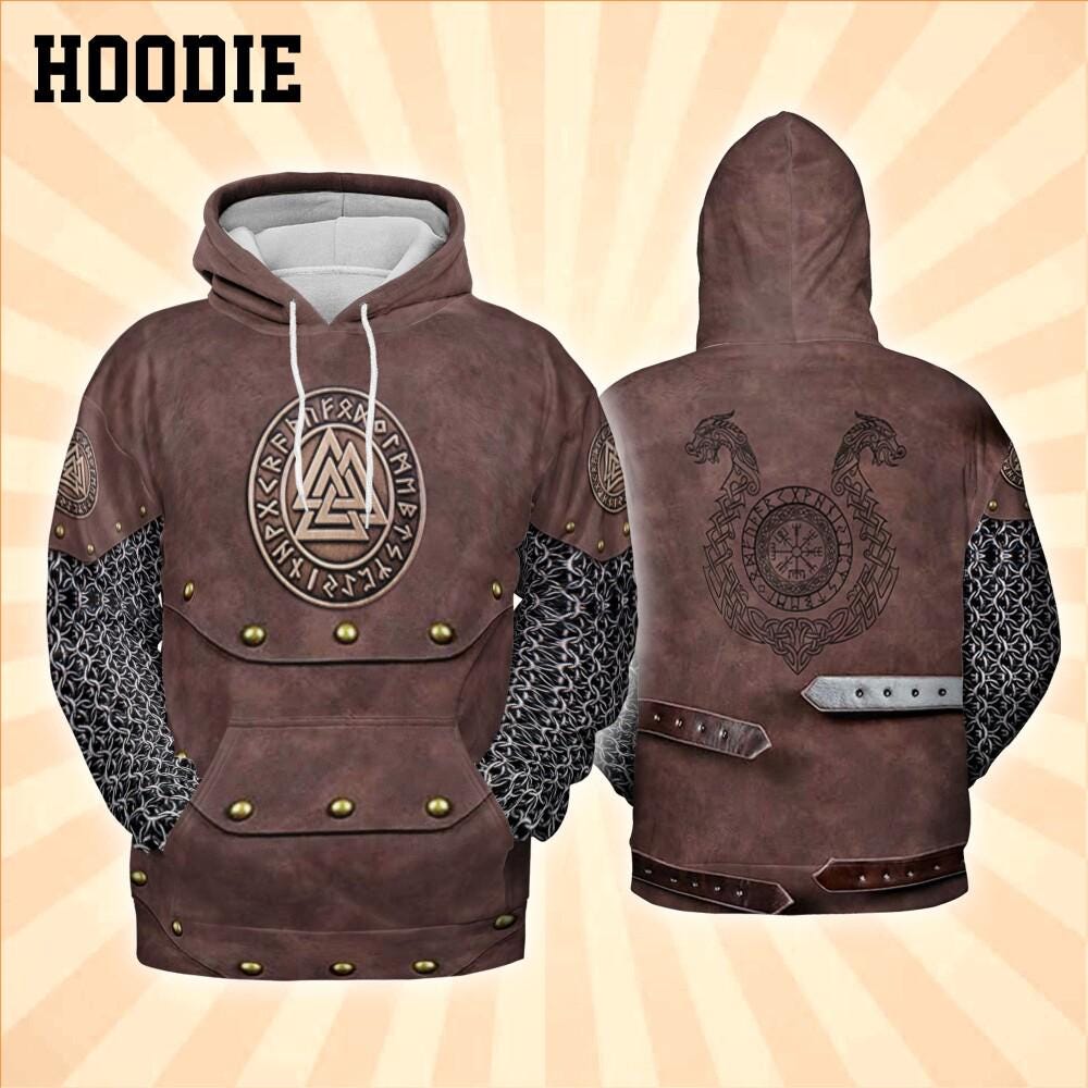 Discover Cosplay Chainmail Leather Armor Hoodie Shirt  Fan Costume for Halloween