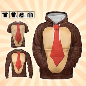 Cosplay Retro Monkey Kong Hoodie Shirt – Fan Costume for Halloween, Birthday Gift for Kids, Super M Bros Fan Lover, Retro Game