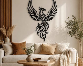 Phoenix Metal Sign Wall Art, Phoenix Wall Decoration, Phoenix Decor, Fire Bird Eagle, Rustic Home Decor, Indoor decor, Home Decoration