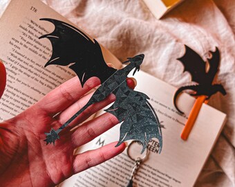 LParkin 3PCS Bookish Merch Fourth Wing & Throne Of Glss Dragon Acrylic Bookmarks For Men Unique Dragon Bookmark Collection Bookish Gifts For Book Lovers Page Markers For Bookworms - View #7