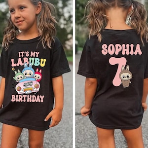 Custom Labubu Birthday Shirt, Personalized Labubu Birthday Gift, Custom Birthday Shirt, Cute Birthday T-Shirt