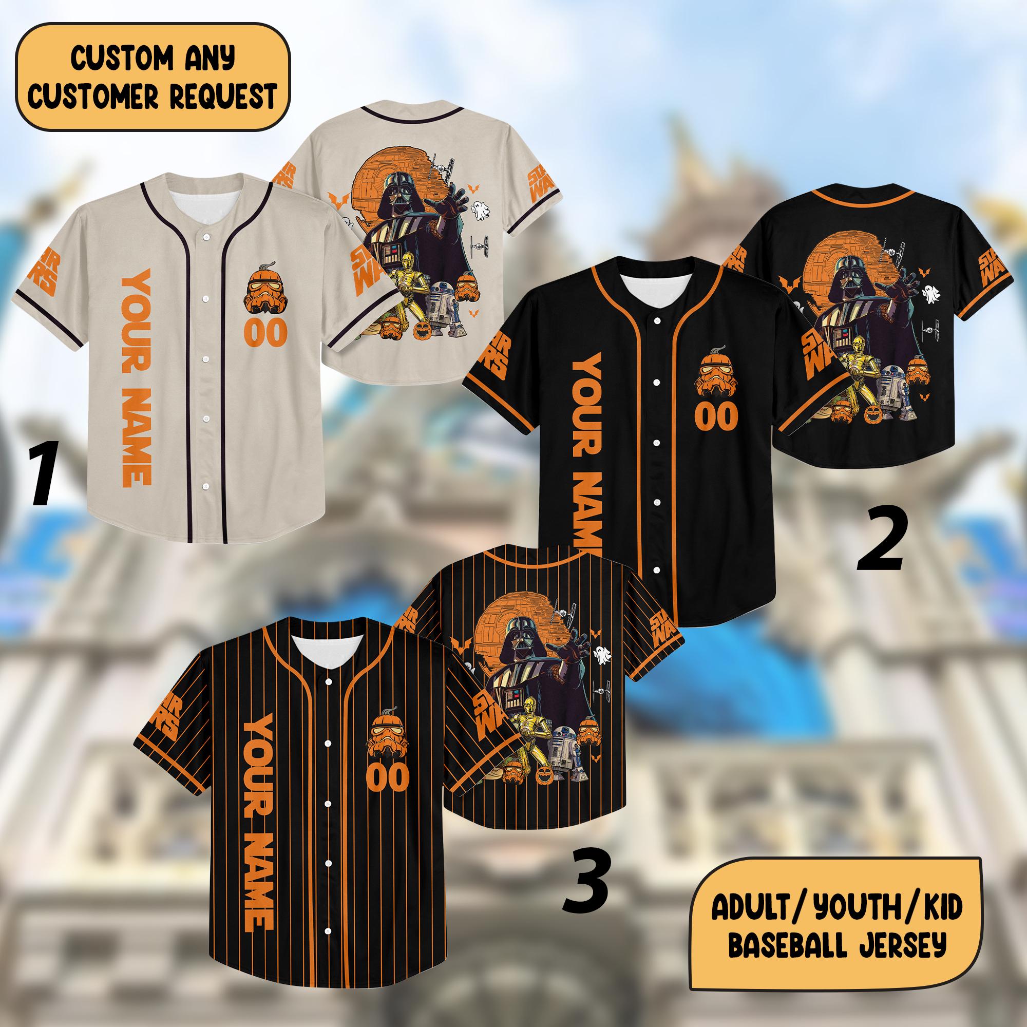 Discover Custom Star Wars Halloween Baseball Jersey