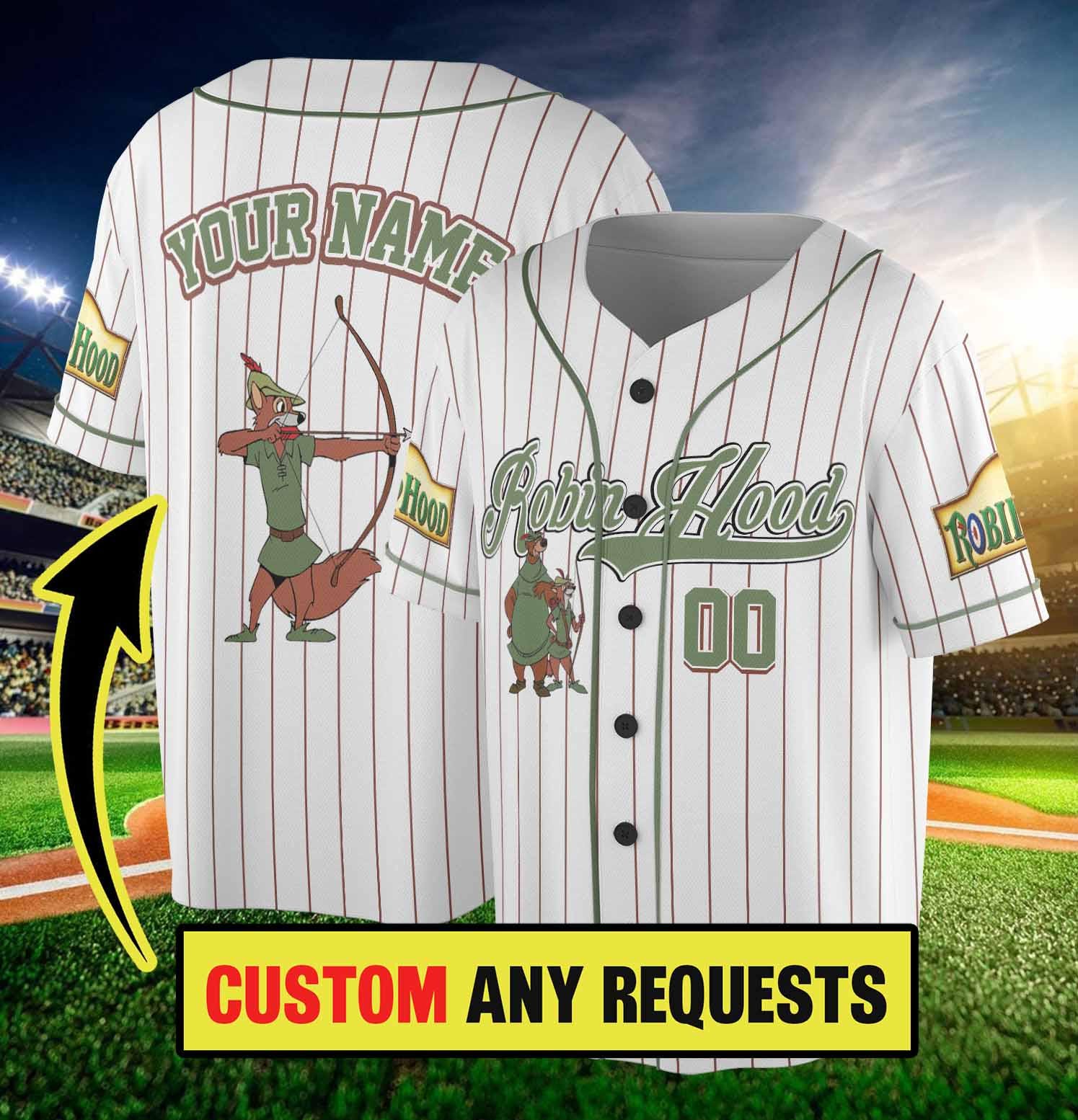 Discover Personalized Robin Hood Baseball Jersey, Robin Hood Family Matching Shirt, Robin Hood Baseball Jersey Teams