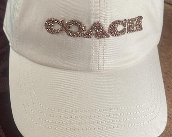Coach rhinestone baseball cap