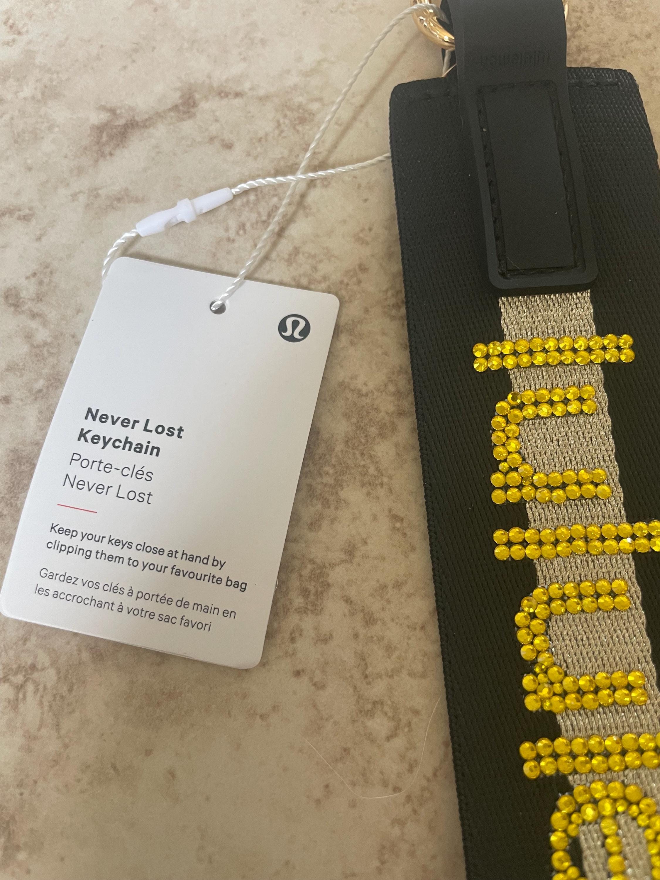 Custom Rhinestone Lululemon Never Lost Keychain - Etsy