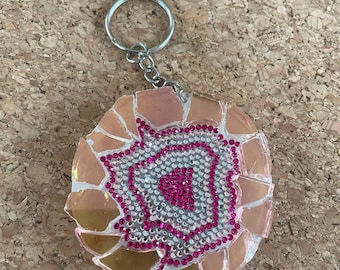 Glass series-pink geode