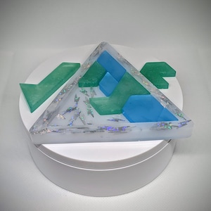 Triangle Puzzle Set Tangram Handmade