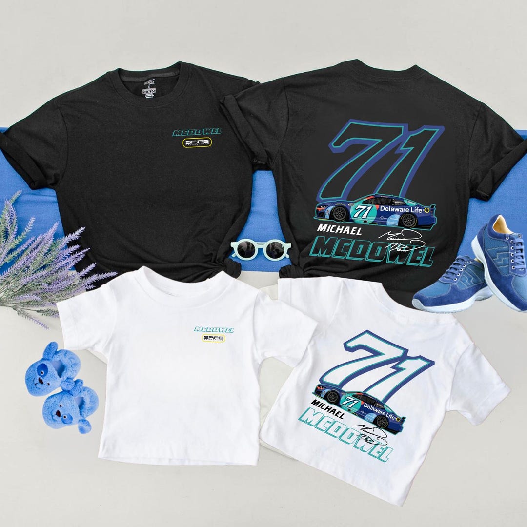 Silver 71 Racing Michael Mcdowell #71 Racing Shirt, NASCAR Motorsport Graphic Tee - Etsy