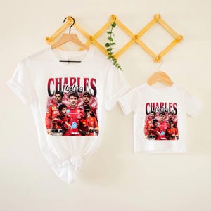 Charles Leclerc #16 Ferrari F1-shirt, uniseks T-shirt voor volwassenen en kinderen, Formule 1-fancadeau, racemerchandise Charles Leclerc 16 F1-T-shirt