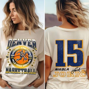 T-shirt Nikola Jokić #15: T-shirt basketbalfan Denver