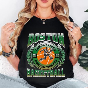 Boston Basketball Vintage T-Shirt, Celtics Crewneck, Celtics Shirt, Retro Basketball Fan, Boston Tee, Classic Celtics Apparel