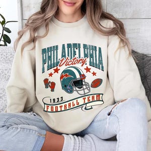 Vintage Philadelphia Football Crewneck T-Shirt, Retro Philadelphia Football Shirt, Philadelphia Fan Gift, Philadelphia Football Tshirt
