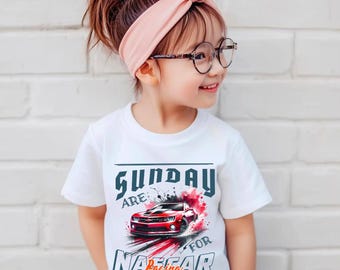 日曜日はNASCAR Tシャツ：レースデーグラフィックTシャツ