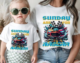 日曜日はNASCAR Tシャツ：レーシンググラフィックTシャツ
