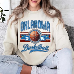 Oklahoma Basketball Vintage T-Shirt, Thunder Shirt, Retro Basketball Fan, Oklahoma Tee, Classic Thunder Apparel, Thunder Crewneck