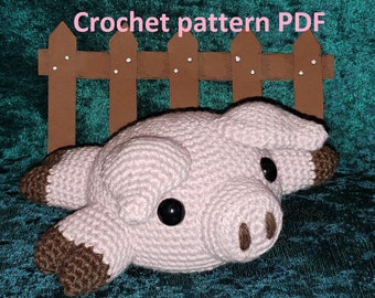 Dumpling Darlings - Pig - crochet pattern PDF