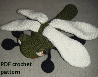 Great Big Dragonfly - crochet pattern PDF