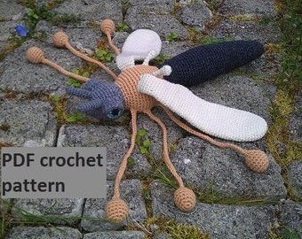 Great Big Crane Fly - crochet pattern PDF