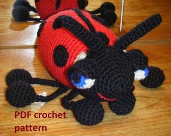 Great Big Ladybug - crochet pattern PDF