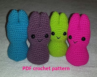 Jellybean Bunny - crochet pattern PDF