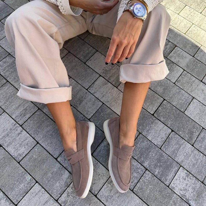 Soft Suede Slip-On Shoes, Women’s Loafers, Suede Loafers, Stylish Shoes, Everyday Wear Slip-On, Comfortable Loafers, Casual Shoes Cappuccino
