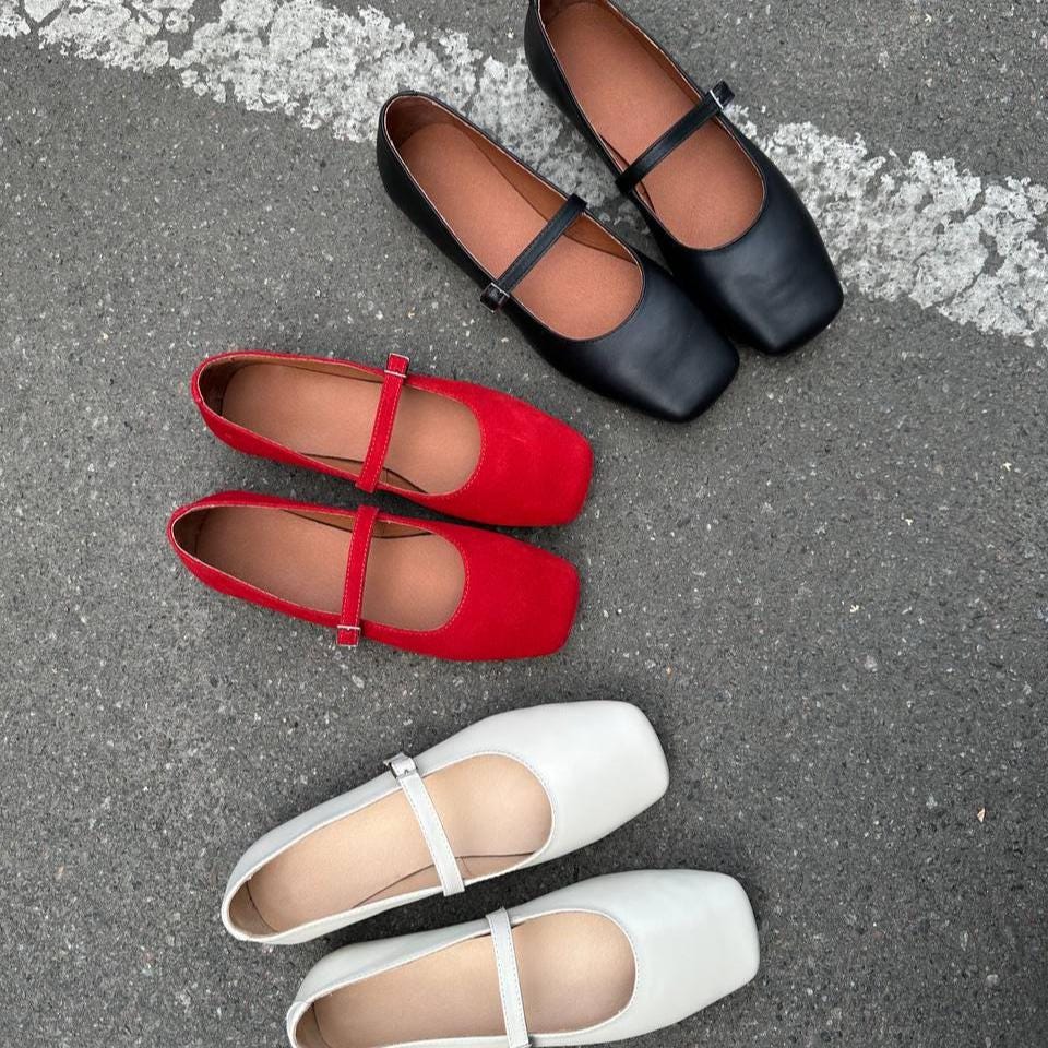 red flat dress shoes Red flat shoes TAMARA